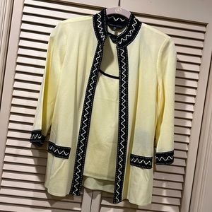 Beautiful Ming Wang Jacket (PXS) and Top (S) set. NEW